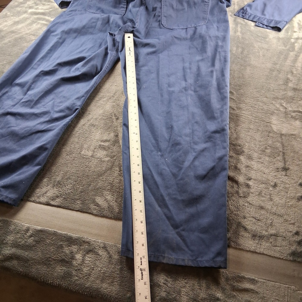 American Apparel Utility Coveralls Mens 52R Navy Blue Military Issue Workwear - Picture 6 of 9